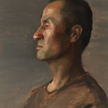 Painting titled "Soldier" by Wei Jia, Original Artwork, Oil