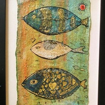 Malerei mit dem Titel "Fish Series" von Wei Kiang Khor, Original-Kunstwerk