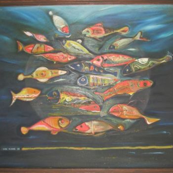 Malerei mit dem Titel "ocean" von Wei Kiang Khor, Original-Kunstwerk