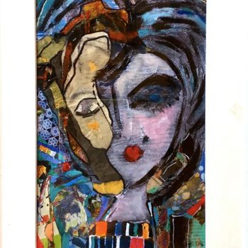Pittura intitolato "Visage" da Lucienne Weill, Opera d'arte originale