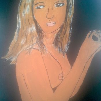 Painting titled "Nude, acrylic, canv…" by David Weinreb, Original Artwork, Acrylic