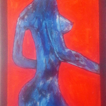 Pintura intitulada "Nude, acrylic, canv…" por David Weinreb, Obras de arte originais, Acrílico