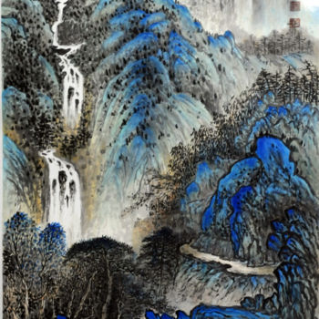 "Chinese watercolour…" başlıklı Tablo Weiping Li tarafından, Orijinal sanat, Suluboya