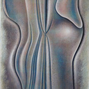 Painting titled "Torse" by Claudine Lux, Original Artwork, Acrylic