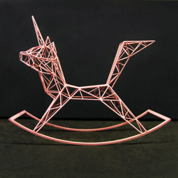 Skulptur mit dem Titel "Unicat" von Alexandra Weld Queen, Original-Kunstwerk, Metalle