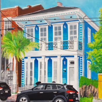 Ζωγραφική με τίτλο "New Orleans" από Wellos, Αυθεντικά έργα τέχνης, Λάδι