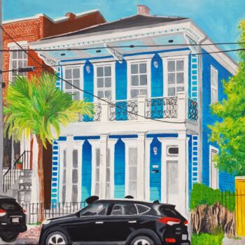 Peinture intitulée "New Orleans" par Wellos, Œuvre d'art originale, Huile