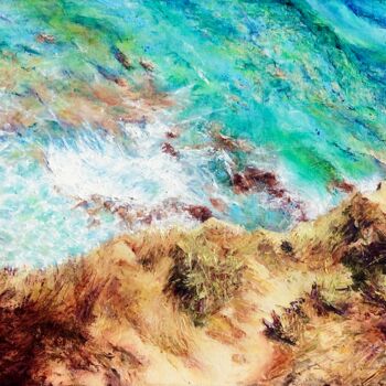 Painting titled "‘TheSeaBelow’ - Med…" by Wendy Long, Original Artwork, Oil