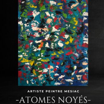 Painting titled "Atome noyé" by Wendy Verger, Original Artwork, Acrylic