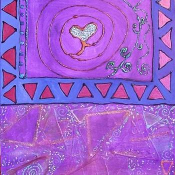 Painting titled "TRIBAL LOVE" by Redreamer, Original Artwork, Acrylic