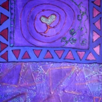 Painting titled "TRIBAL SERIES LOVE" by Redreamer, Original Artwork, Other