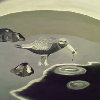 Pittura intitolato "Bird At The Lake" da Weshon Hornsby, Opera d'arte originale