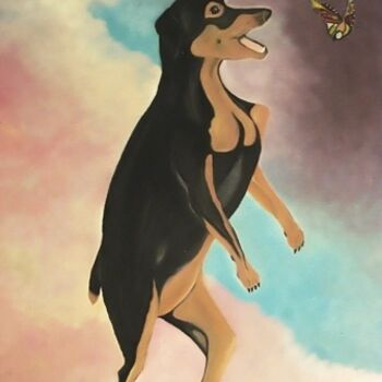 「It's A Dog's Life」というタイトルの絵画 Weshon Hornsbyによって, オリジナルのアートワーク