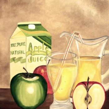 Schilderij getiteld "Simply Apple Juice" door Weshon Hornsby, Origineel Kunstwerk