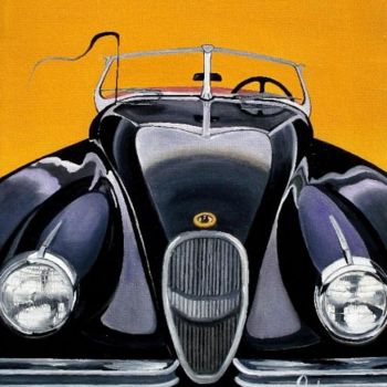 Painting titled "1954 Classic Jaguar…" by Weshon Hornsby, Original Artwork