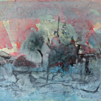 Pittura intitolato "foggy morning" da Werner Schaile, Opera d'arte originale, Olio