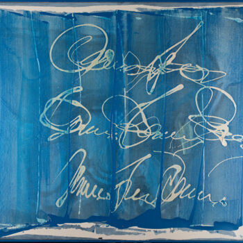 Malarstwo zatytułowany „calligraphic power” autorstwa Werner Schaile, Oryginalna praca, Olej