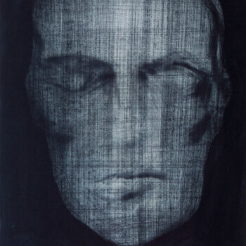 Σχέδιο με τίτλο "Totenmaske" από Werner Schaile, Αυθεντικά έργα τέχνης, Μελάνι