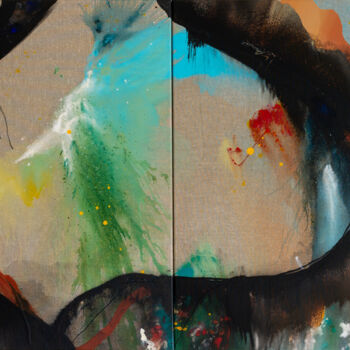 Картина под названием "Rebirth" - Weronika Dylag, Подлинное произведение искусства, Акрил Установлен на Деревянная панель