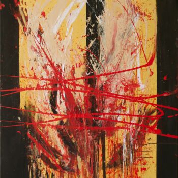 Painting titled "Red No.1" by Weronika Olejko, Original Artwork, Acrylic