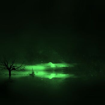 Digital Arts titled "Green Apocalypse" by Wesley Duong, Original Artwork, Digital Painting
