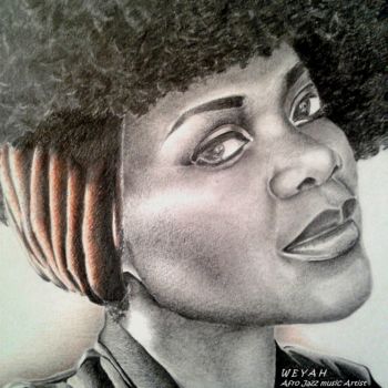 Dessin intitulée "Weyah album cover" par Weyah, Œuvre d'art originale, Crayon