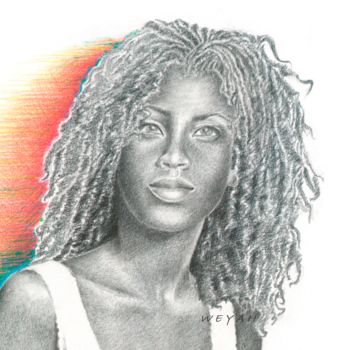 Drawing titled "MULATO" by Weyah, Original Artwork, Pencil