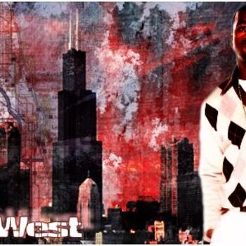 Digital Arts titled "Kanye West Splash" by Michael Whitby, Original Artwork