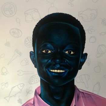 Ζωγραφική με τίτλο "Lauréat" από Ley Mboramwe, Αυθεντικά έργα τέχνης, Ακρυλικό