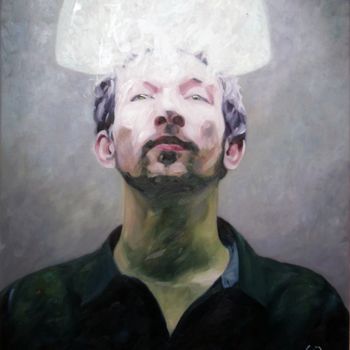 Malerei mit dem Titel "Headspace" von Daniel Wimmer, Original-Kunstwerk, Öl