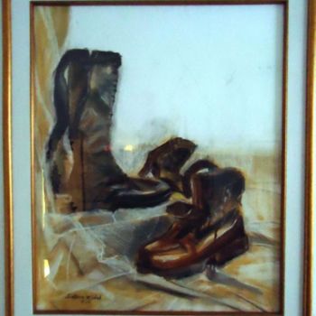 Peinture intitulée "chaussure" par Wided Soltane, Œuvre d'art originale