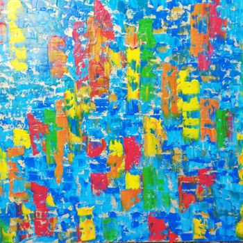 Painting titled "Vue de l'esprit" by W Z, Original Artwork, Oil