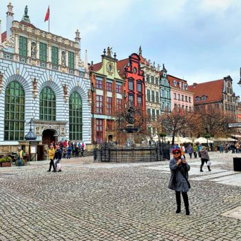 Fotografía titulada "Long Market in Gdan…" por W. Marek Cholody, Obra de arte original, Fotografía manipulada