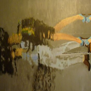 Malerei mit dem Titel "sous-les-jupes-des-…" von Wiktoria Hel, Original-Kunstwerk, Acryl