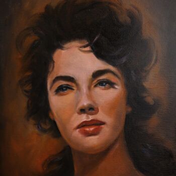 Pintura titulada "Elizabeth Taylor" por Wiktoria Pydo, Obra de arte original, Oleo