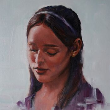 Pintura titulada "Portrait Of A Girl" por Wiktoria Pydo, Obra de arte original, Oleo