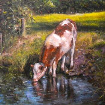 Pintura intitulada "Rural Landscape" por Wiktoria Pydo, Obras de arte originais, Óleo