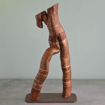 Skulptur mit dem Titel "Créature végétale n…" von Wildinside, Original-Kunstwerk, Holz