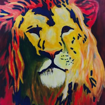 Peinture intitulée "Lion" par El-Joa, Œuvre d'art originale