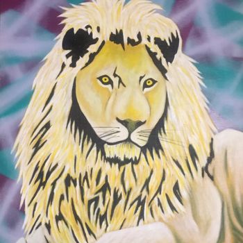 Painting titled "The White King" by El-Joa, Original Artwork, Acrylic