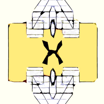 Arts numériques intitulée "Sacred Geometrical…" par Wilf Tilley, Œuvre d'art originale, Peinture numérique