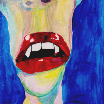 "First Bloodsucker" başlıklı Tablo Wilhelm Nosferatu tarafından, Orijinal sanat, Suluboya