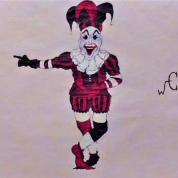 Dibujo titulada "Joker VI" por Will Carene, Obra de arte original, Tinta