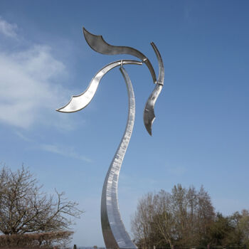 Sculpture titled "Meandering Valleys…" by Will Carr, Original Artwork, Stainless Steel