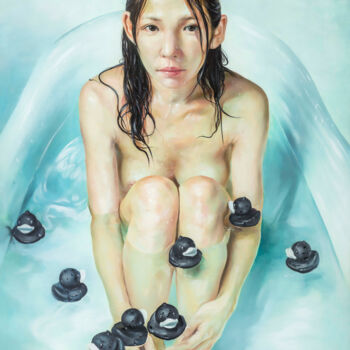 Pintura titulada "The paradise undern…" por Will Yu You Wei Yi, Obra de arte original, Oleo