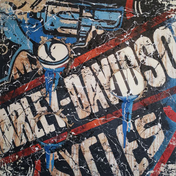 Peinture intitulée "Harley-Davidson" par Will, Œuvre d'art originale, Acrylique