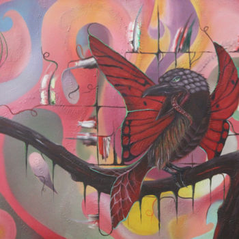 Malarstwo zatytułowany „Birdz” autorstwa Willcap, Oryginalna praca, Olej