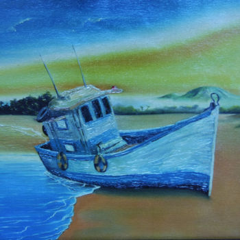 Pintura intitulada "Barco" por Willcap, Obras de arte originais, Óleo