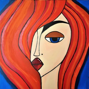 Painting titled "Just an Illusion" by Willemijn Mensens, Original Artwork, Acrylic