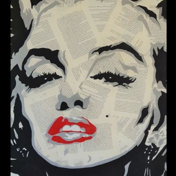 Schilderij getiteld "Marylin by Willemijn" door Willemijn Mensens, Origineel Kunstwerk, Acryl